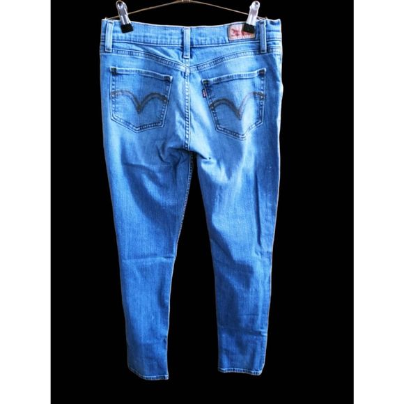 Levis 524 Too Superlow Women's Low Rise Skinny Jeans Blue Size 7M 28x32 - Picture 2 of 6